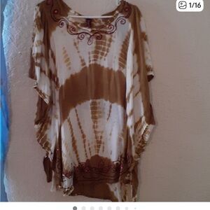 Sunflower Brown Tie Dye Midi Dress